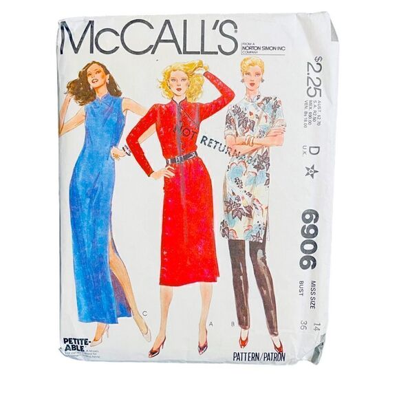 1979 McCall’s Patterns for Dress, Tunic, Cover up and Bathing Suits. - Picture 2 of 9